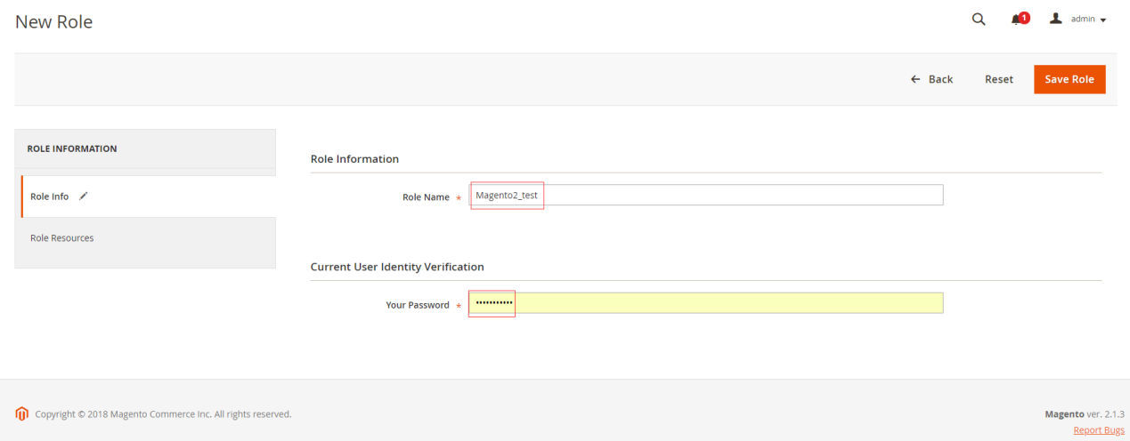 填入角色名称及密码
