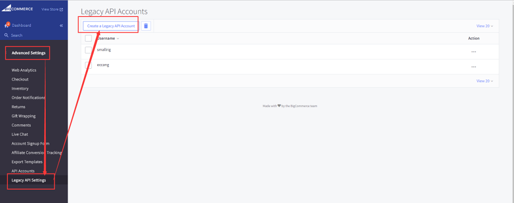 Bigcommerce后台添加账号